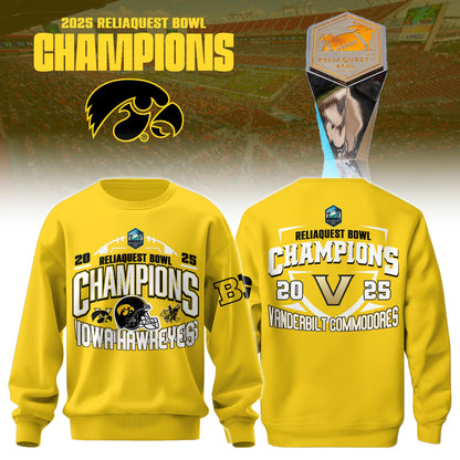 Iowa Football ReliaQuest Bowl CHAMPIONS 2025 Sweatshirt