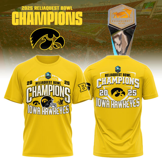 Iowa Football ReliaQuest Bowl CHAMPIONS 2025 Combo TShirt