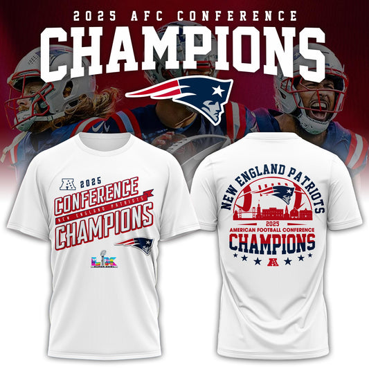 New England Patriots 2025 AFC Conference Champions T-shirt