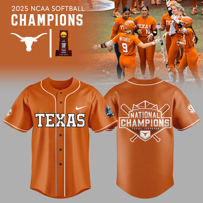 Texas Longhorns 2025 Women's Softball National Champions Hook 'Em Jesey