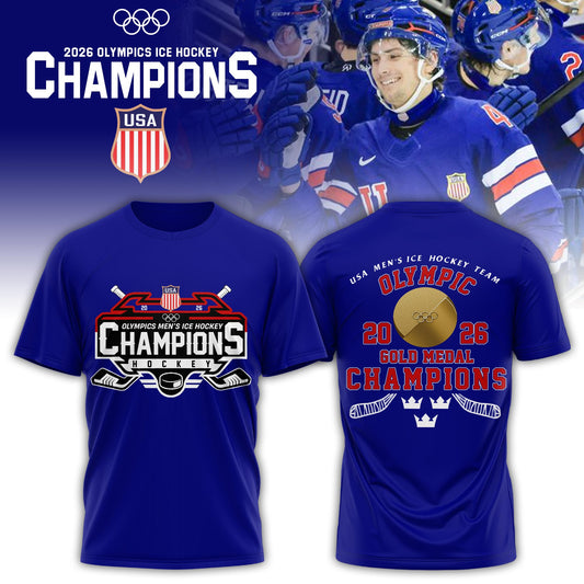 USA Special Men Hockey Milano-Cortina Olympics Champions 2026 Limited Edition T.shirt