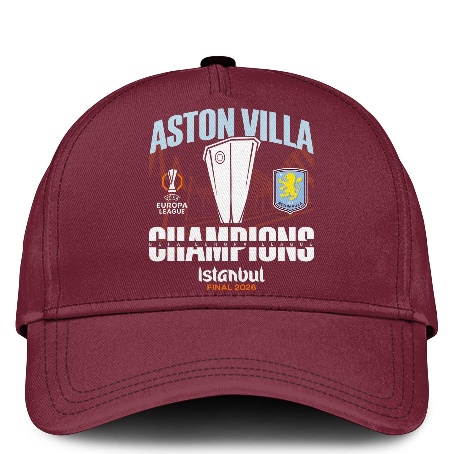 Aston Villa Europa League Winners 25/26 3D Apparel Hoodie
