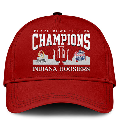 Indiana Hoosiers Champions Peach Bowl 2025/26 Half Zip Hoodie