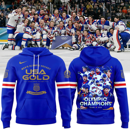 USA Men’s National ICE Hockey Team 2026 Olympic Gold Exclusive Hoodie