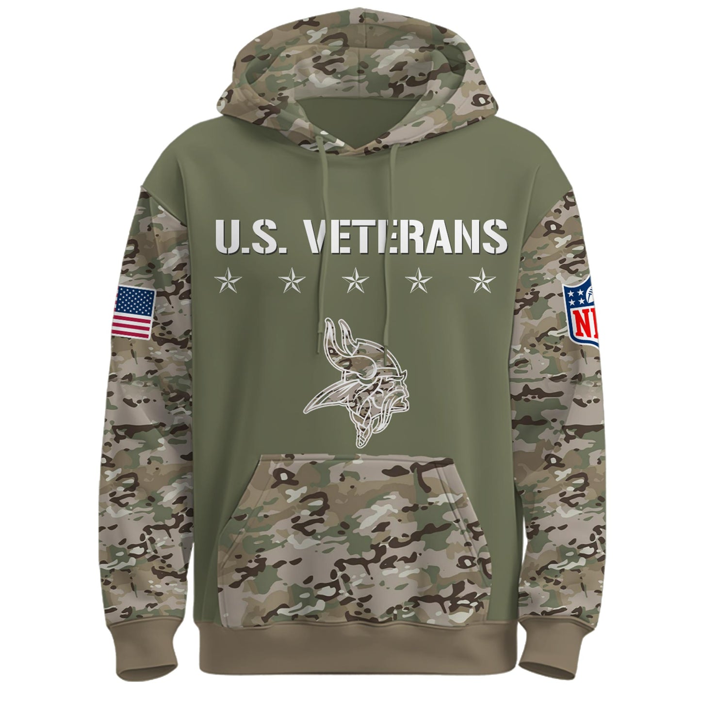 Minnesota Vikings - Veteran Day 2025 Hoodie Limited Edions