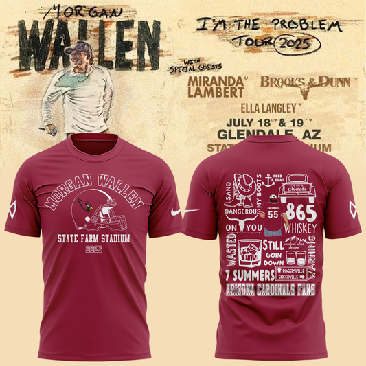 Special New Morgan Wallen x Arizona Cardinals Tshirt