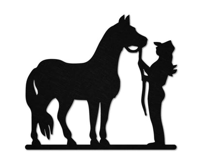 Horse And Rider Metal Sign | Horse And Rider Art Metal Wall Decor | Horse Owner Gift | Horse Rider Wall Art | Horse Rider Gift