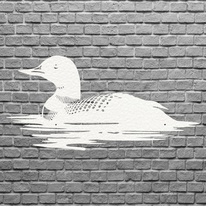 Metal Loon Sign, Loon in Water Lake House Metal Sign, Outdoor Garden Stake, Loon Duck Home Decor, Garden Decor, Housewarming Gift