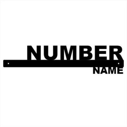 Horizontal Street Number & Name Metal Sign Outdoor, Custom Name Sign, House Number Plaque, Metal Address Sign, Beach House Signs