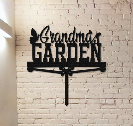 Custom Garden Metal Sign With Stakes,Personalized Garden Metal Art,Garden Sign Name,Garden Decor,Outdoor Decor,Yard Decor