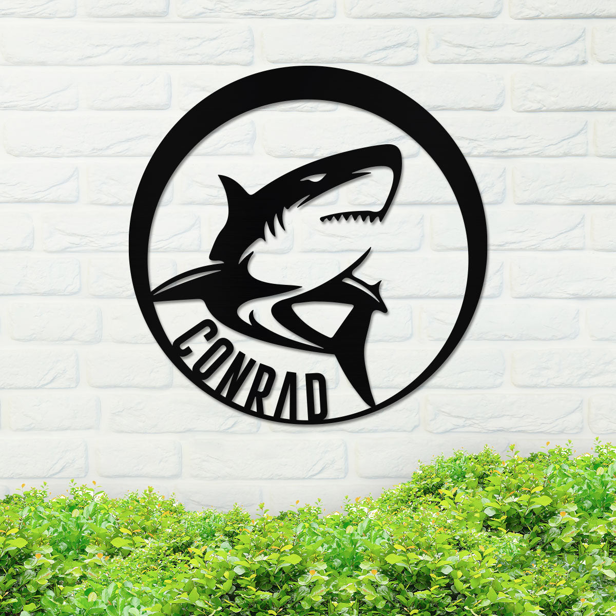 Metal Name Sign, Great White Shark Metal Sign, Metal Name Sign, Family Name Sign, Metal Family Sign, Door Hanger, Home Decor, Backyard Sign