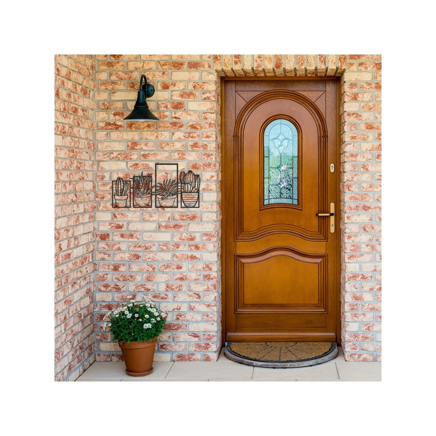 Metal Cactus 4 Pieces Wall Art, Cactus Metal Sign, Housewarming Gift, Wall Hanging Cactus Sign, Large Metal Wall Art, Metal Cactus Decor