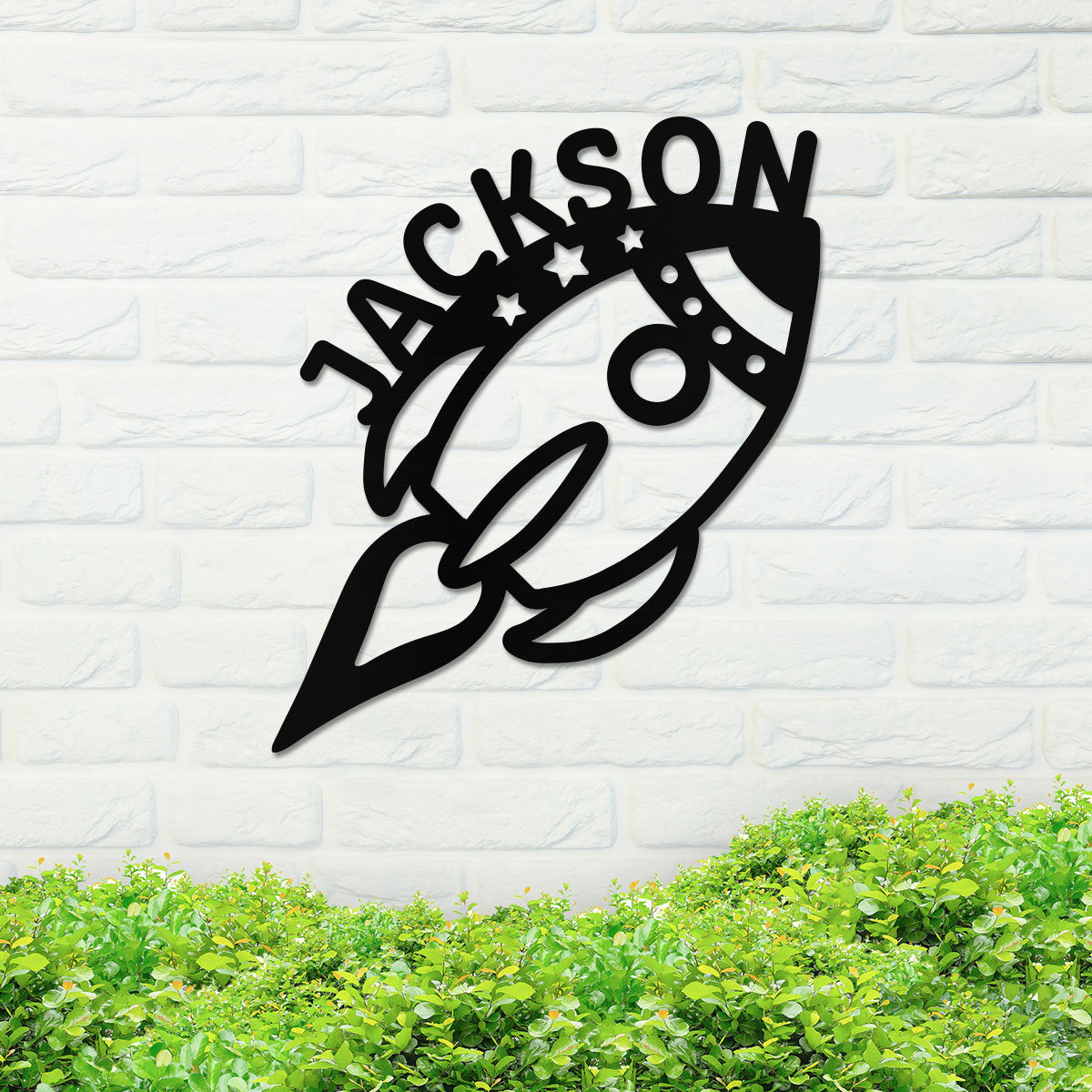 Metal Rocket Sign w Name, Rocket Metal Sign, Metal Kid's Name Sign, Custom Sports Metal Sign, Metal Name Sign, Kid's Room Sign, Metal Gift