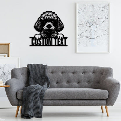 Personalized Poodle Dog Metal Sign,Custom Poodle Dog Wall Art,Dog House Decor,Room Decor,Pet Lover Gift,Pet Wall Decor