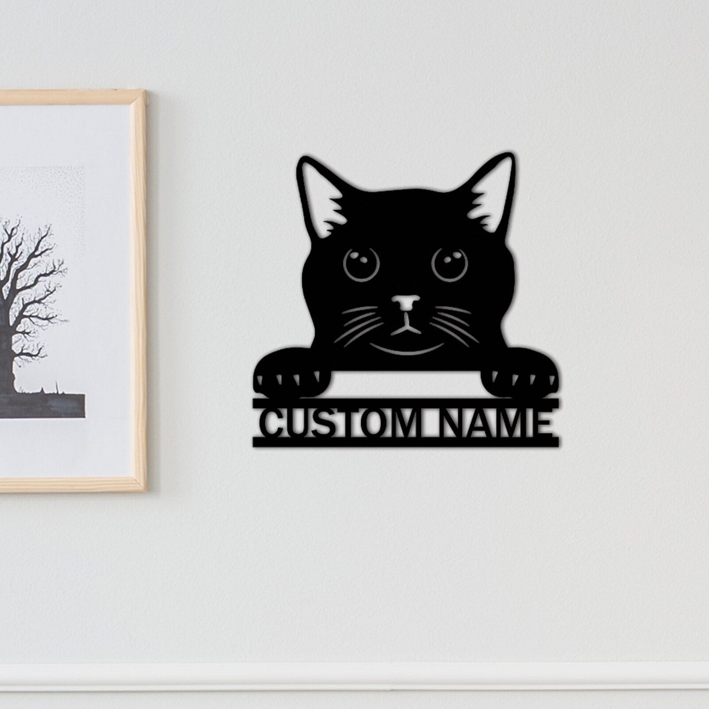 Custom Cat Metal Sign,Cat Lover Gift,Cat Wall Art,Personalized Cat Wall Decor,Room Decoration,Metal Cat Decor,Pet Sign