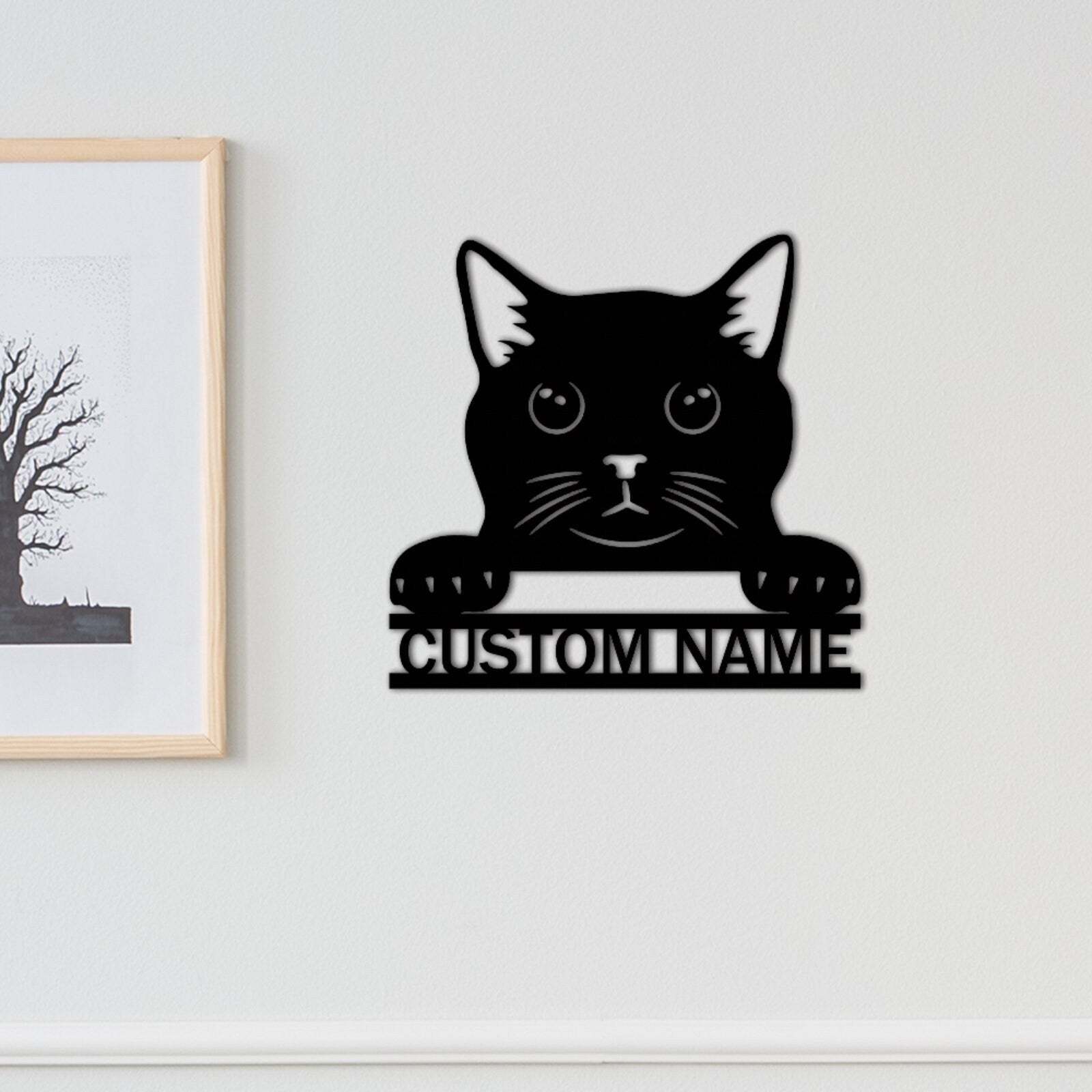Custom Cat Metal Sign,Cat Lover Gift,Cat Wall Art,Personalized Cat Wall Decor,Room Decoration,Metal Cat Decor,Pet Sign