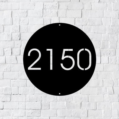 Circular Metal House Number Sign | Circle Address Sign | Modern Address | Art Decor Address Sign | Metal Address Sign | Address Plaque