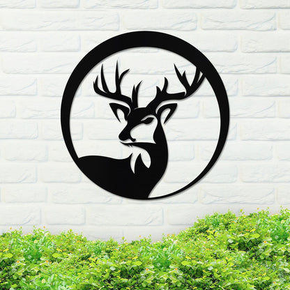 Metal Deer Sign, Deer Metal Sign, Metal Family Sign, Housewarming Gift, Home Decor, Backyard Sign, Wedding Gift, Metal Nature Sign