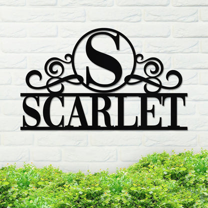 Metal Monogram Sign, Custom Metal Sign, Metal Name Sign, Initial Sign, Metal Monogram Letters, Door Hanger, Home Decor, Monogram Wall Decor