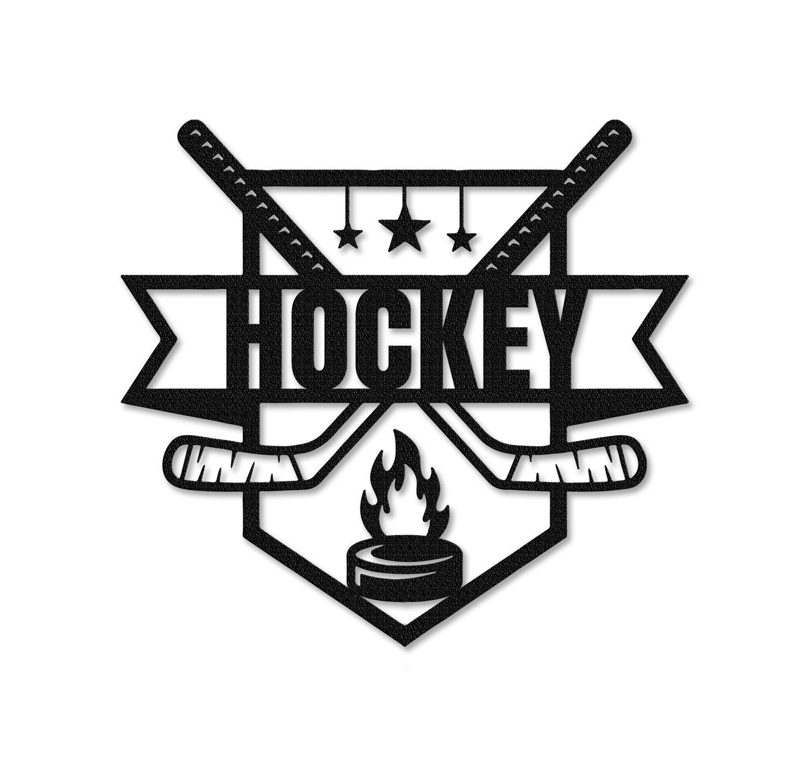 Hockey Stick Metal Wall Art,Custom Hockey Metal Sign,Hockey Wall Decor,Personalized Hockey Player Name Sign,Hockey sign for Kids Room Decor