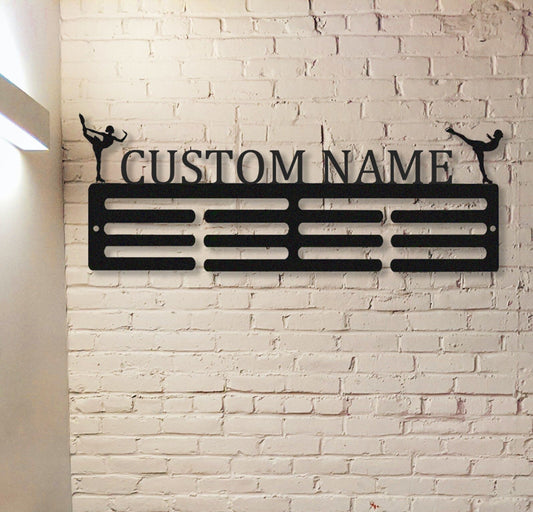 Custom Figure Skater Medal Hanger, Personalized Skating Medal Holder