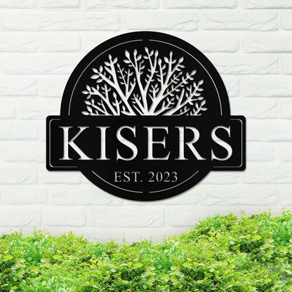 Metal Name Sign, Custom Metal Sign, Metal Name Sign, Housewarming Gift, Family Name Sign, Metal Sign for Door, Door Hanger, Home Decor