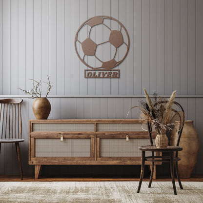 Soccer Ball Wall Art, Custom Soccer Ball Sign, Personalized Soccer Metal Sign, Football Metal Sign, Sports Wall Decor, Football Ornament