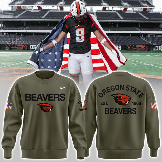 Limited Edition Oregon State Football Military Appreciation 2025 Sweat