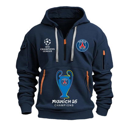 Paris Saint-Germain F.C Champions League Winner 2025 Half Zip Hoodie