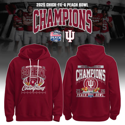 Indiana Hoosiers Football Champions Peach Bowl 2025/26 Hoodie