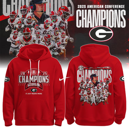 Georgia Bulldogs 2025 SEC Conference Champions Combo Hoodie