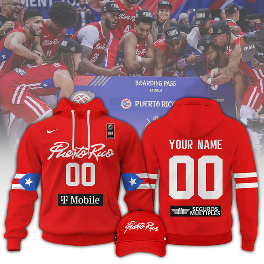 Puerto Rico Men’s National Basketball Team – 2025 FIBA Hoodie Custom