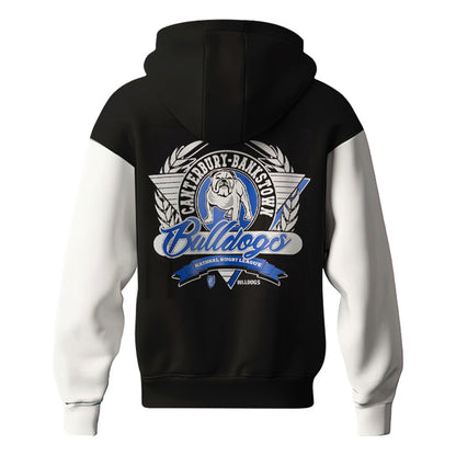 Canterbury Bulldogs 2025 NRL Black And White Hoodie