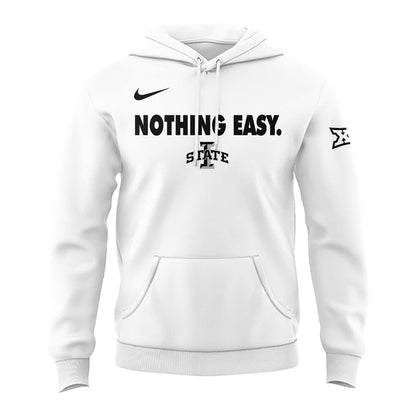 Special New Nothing Easy. Black And White Hoodie