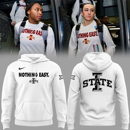 Special New Nothing Easy. Black And White Hoodie