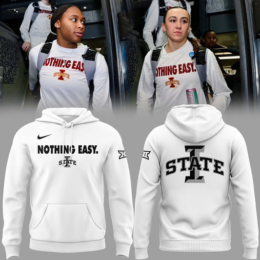 Special New Nothing Easy. Black And White Hoodie