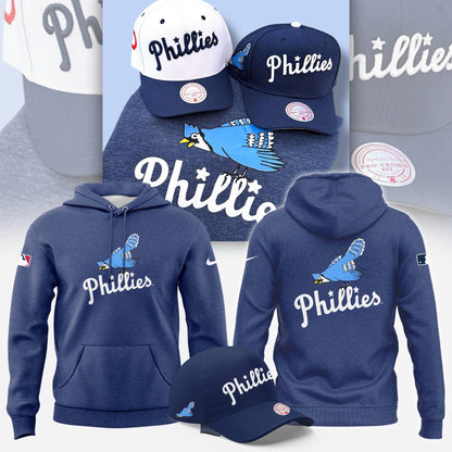 Limited Edition Navy Blue Jay Logo 40's Hoodie For Fans