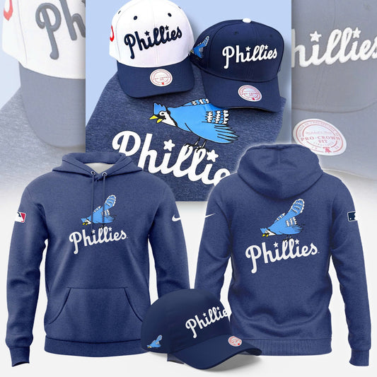 Limited Edition Navy Blue Jay Logo 40's Hoodie For Fans