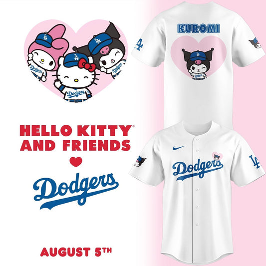Exclusive Dodgers x KUROMI HELLO KITTY Night Jersey