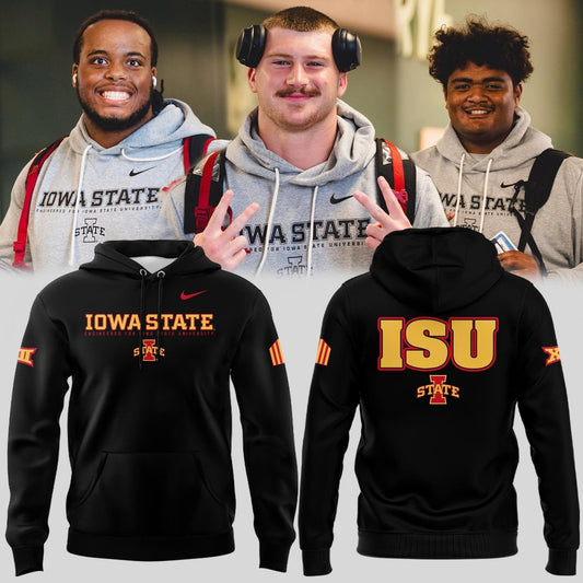 Special New 2025 ISU Logo Hoodie In Black