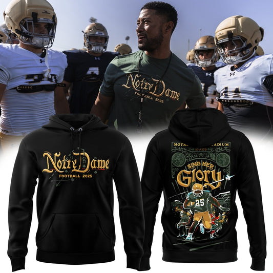 Limited Edition Notre Dame Football “Sing Her Glory” Black Hoodie 2025