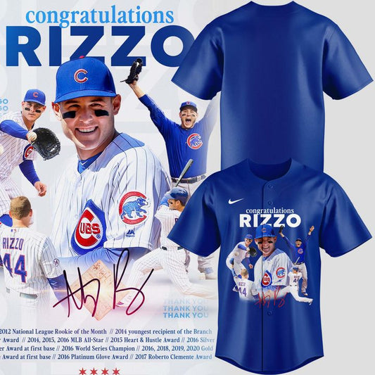 Chicago Cubs Legend Anthony Rizzo Jersey Thank You Rizz