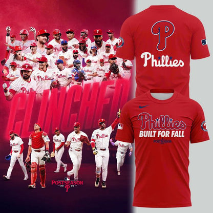 Special New "Built For Fall" 2025 MLB Postseason Uniform Red T-Shirt