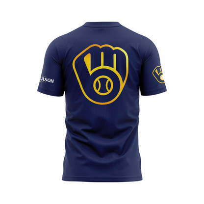 Milwaukee Brewers Navy 2025 NL Central Division Champions Locker Room T-Shirt
