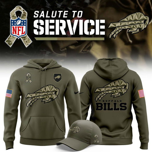 Buffalo Bills 2025 Salute to Service Sideline Standard Issue Hoodie