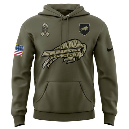 Buffalo Bills 2025 Salute to Service Sideline Standard Issue Hoodie