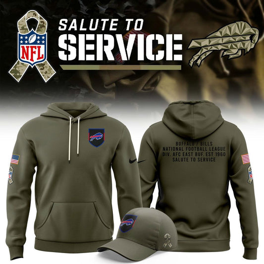 Buffalo Bills 2025 Salute to Service Sideline Standard Issue Hoodie