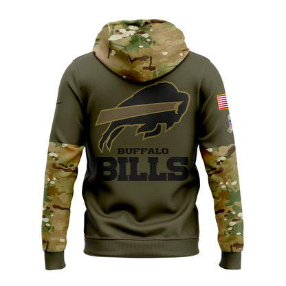 Buffalo Bills 2025 Salute to Service Sideline Standard Issue Hoodie