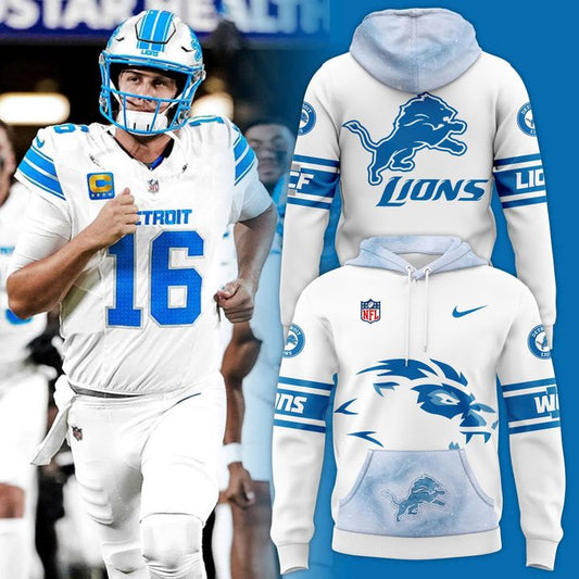 Men's Detroit Lions Nike 2025 Icy White Limited Hoodie