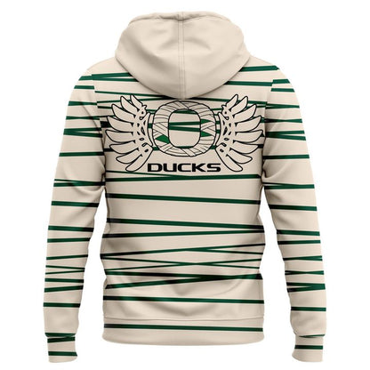Oregon Ducks Mummy Mode White Combo Hoodie